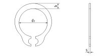 Pojistný kroužek pro hřídel DIN 471 St pr.5